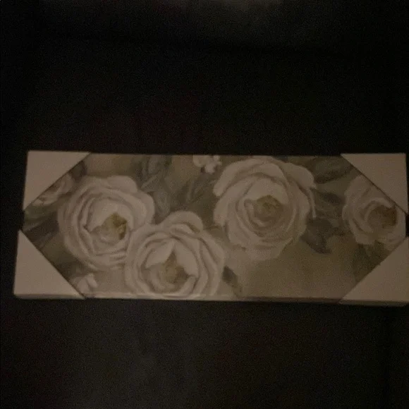 Elegant White Rose Canvas Art - Picture 2 of 3